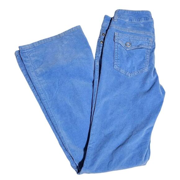 Cache Contour Collection Pants Blue Womens 8 Flare Leg - Picture 2 of 11